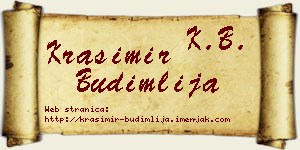 Krasimir Budimlija vizit kartica